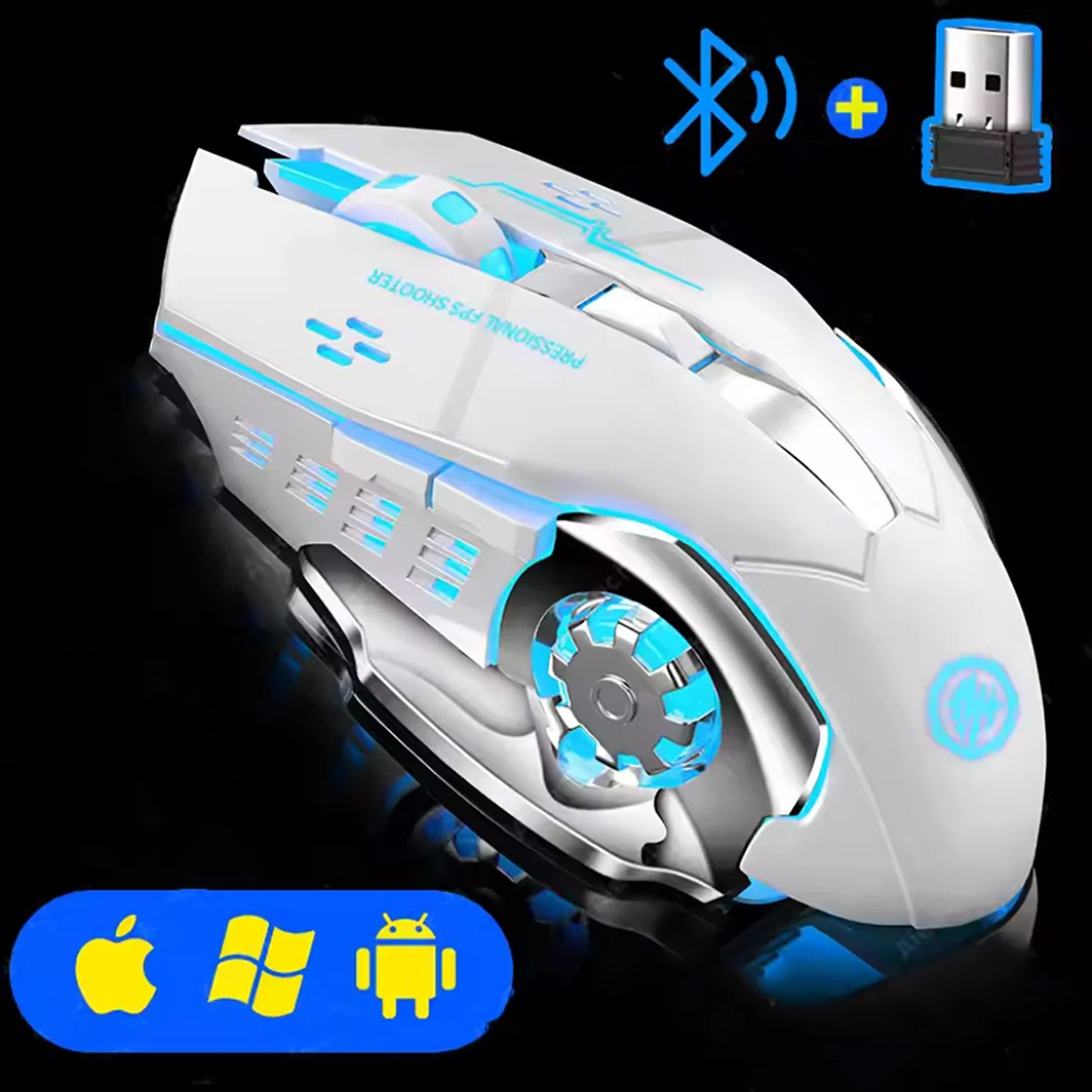 Rechargeable Gaming Mouse Silent Bluetooth Mouse