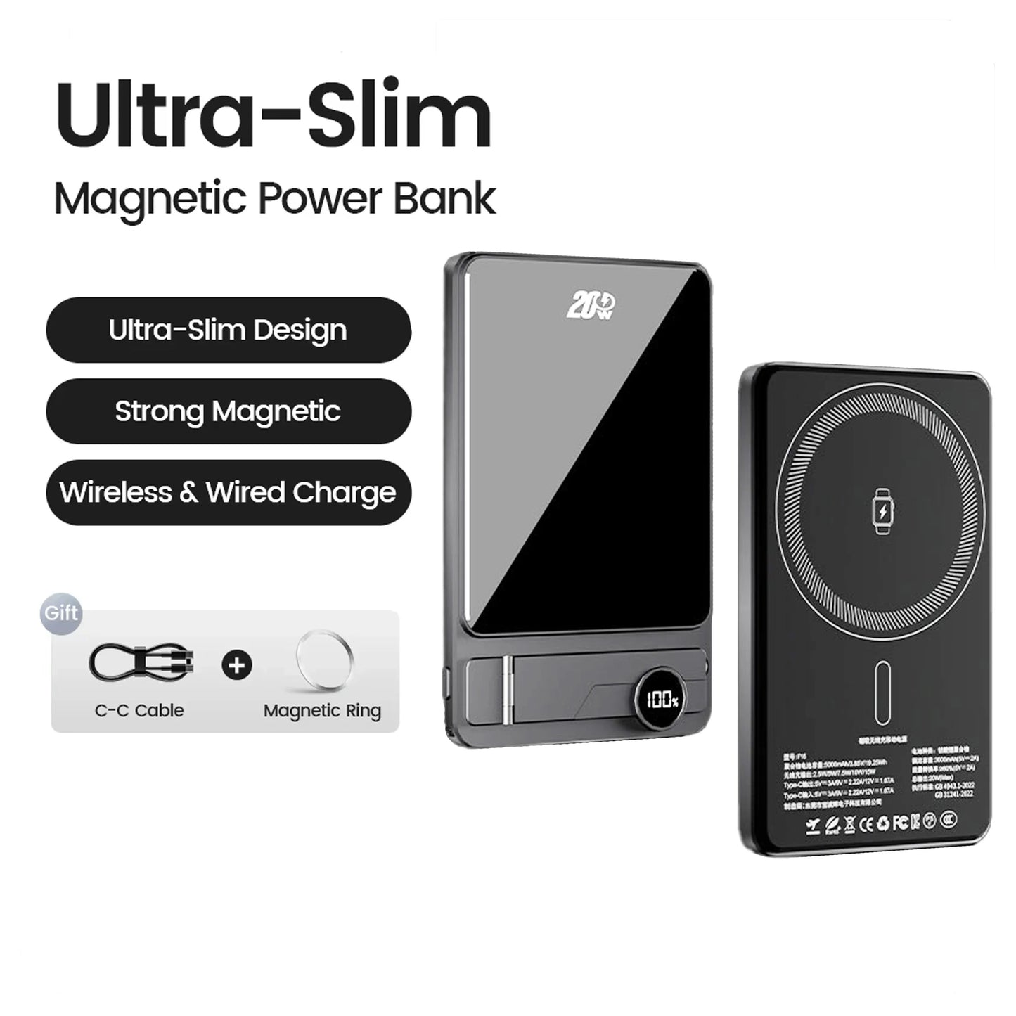 Power Bank 20W Wireless Fast Charging