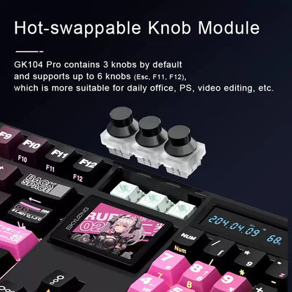 GK104 Pro Full-Size 3-Mode Wireless Mechanical Keyboard