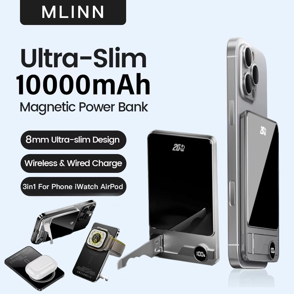 Ultra Slim Power Bank Wireless 20W Fast Charging