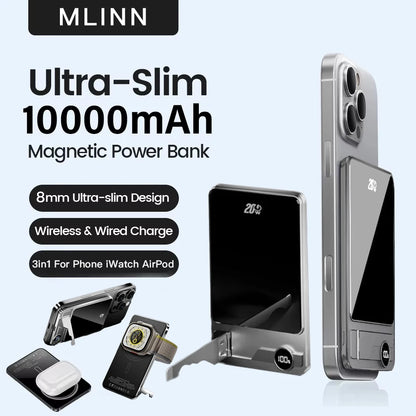 Ultra Slim Power Bank Wireless 20W Fast Charging