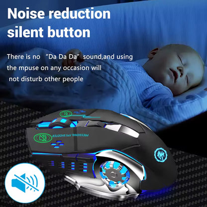 Rechargeable Gaming Mouse Silent Bluetooth Mouse