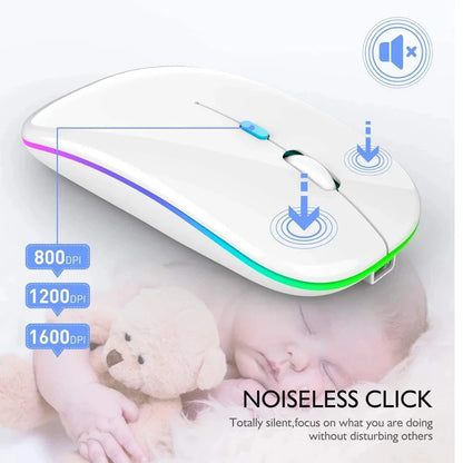 Wireless Mouse Rechargeable Silent