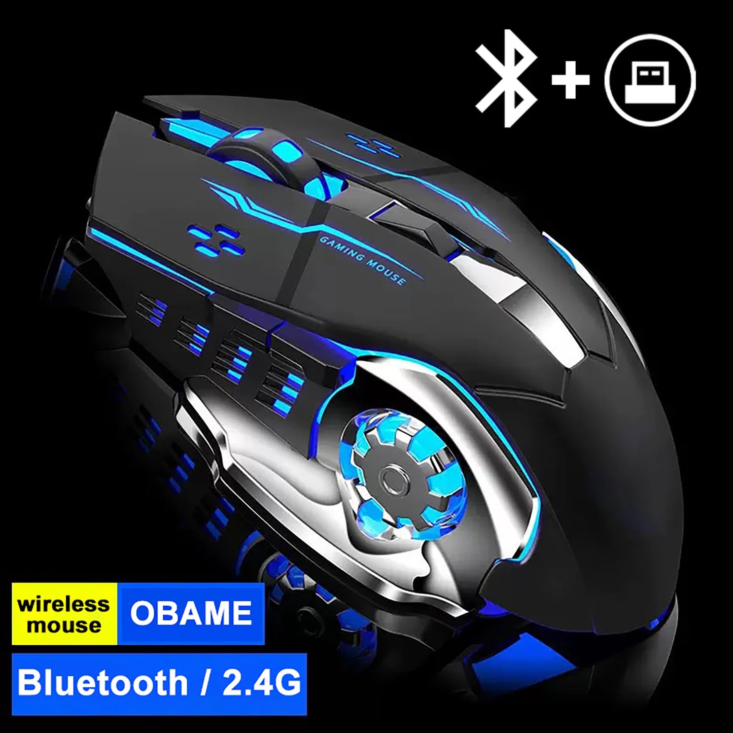 Rechargeable Gaming Mouse Silent Bluetooth Mouse