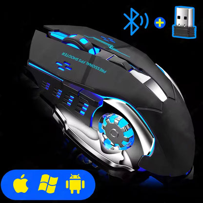 Rechargeable Gaming Mouse Silent Bluetooth Mouse
