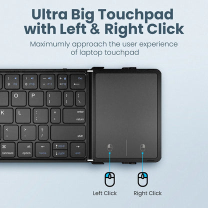 Folding Bluetooth Keyboard with Touchpad